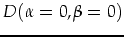 $\displaystyle D(\alpha=0,\beta=0)$