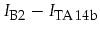 $I_{\mbox{\footnotesize B2}}-I_{\mbox{\footnotesize TA\,14b}}$