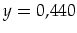 $y=0,440$