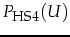 $\displaystyle P_{\mbox{\footnotesize HS4}}(U)$