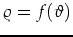 $\varrho=f(\vartheta)$